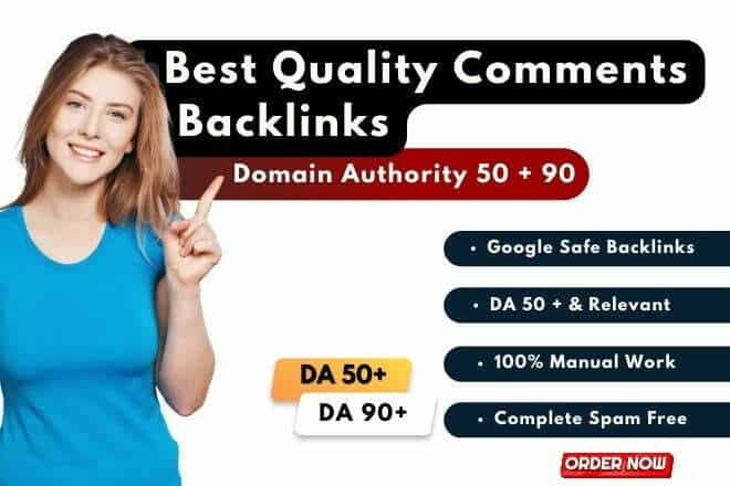 Buy High DA Comments Backlinks