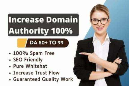 Increase Domain Authority & 100% And Permanent