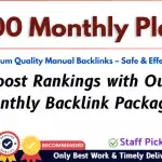 Best Quality Monthly Backlink Plan