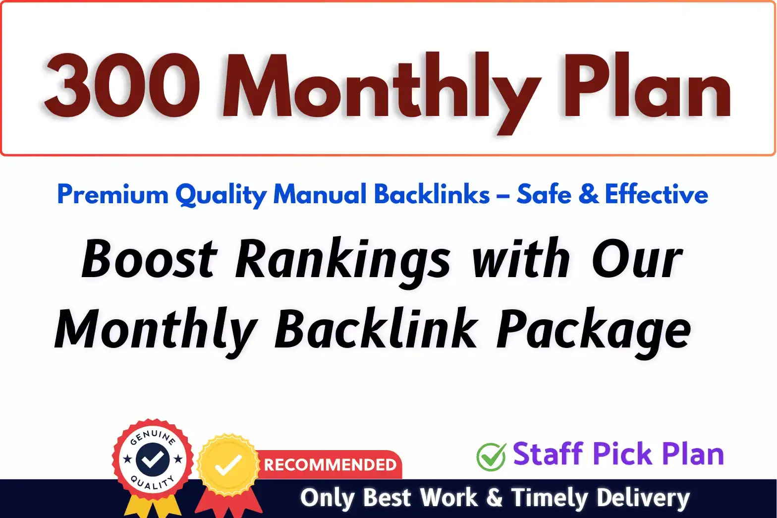 Best Quality Monthly Backlink Plan